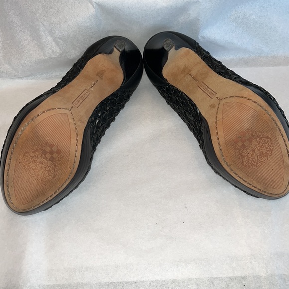 VINCE CAMUTO Woven Leather Peep Toe Platform Heels    Size 6 - Picture 8 of 8